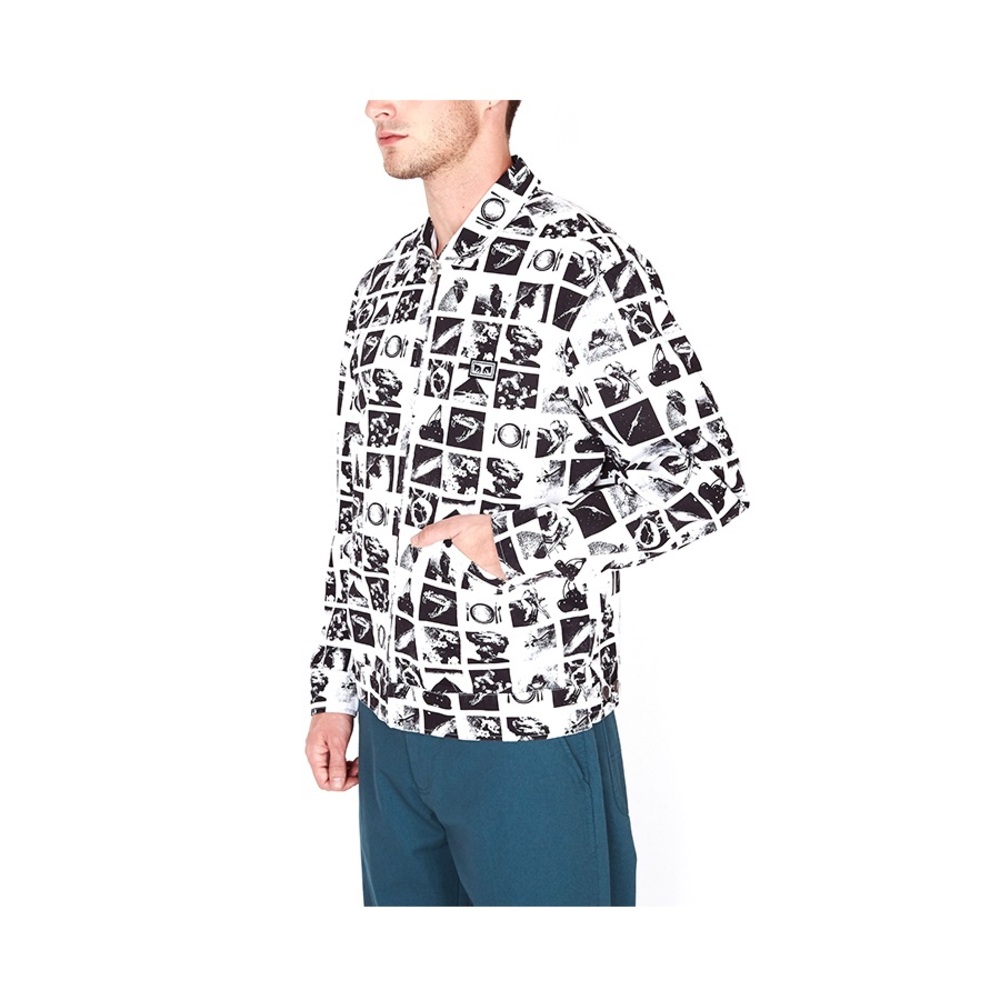 Obey Black and White Trucker Jacket